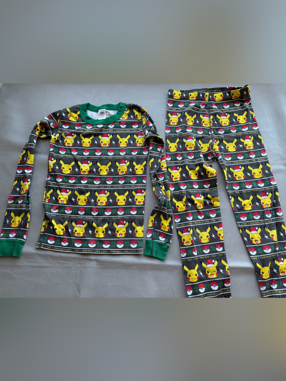 Hanna Andersson 100% organic cotton Pikachu holiday pajamas